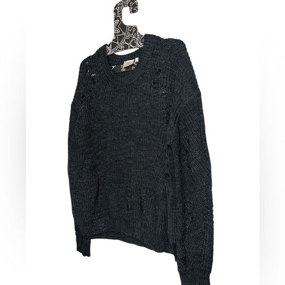 AG Adriano Goldschmied Finn Crewneck Tattered Knit Sweater Distressed - Picture 6 of 13